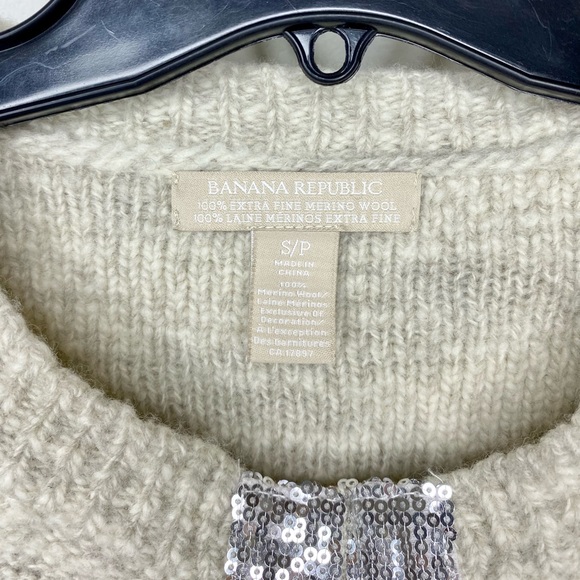 Banana Republic Merino Wool Cardigan with Sequin Trim - Picture 4 of 6